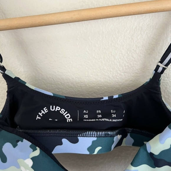 New THE UPSIDE Camo Ballet Sports Bra in Blue - Picture 6 of 9